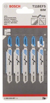 Пильное полотно T 118 EFS Basic for Inox 2608636497